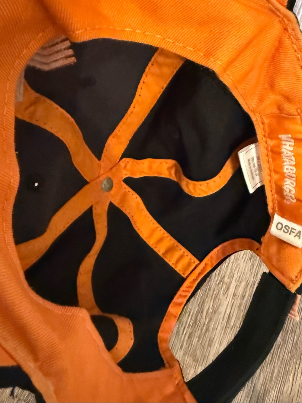 Whataburger Employee Hat Cap Black Orange Logo Adjustable OSFA Uniform Fast Food - Picture 4 of 5